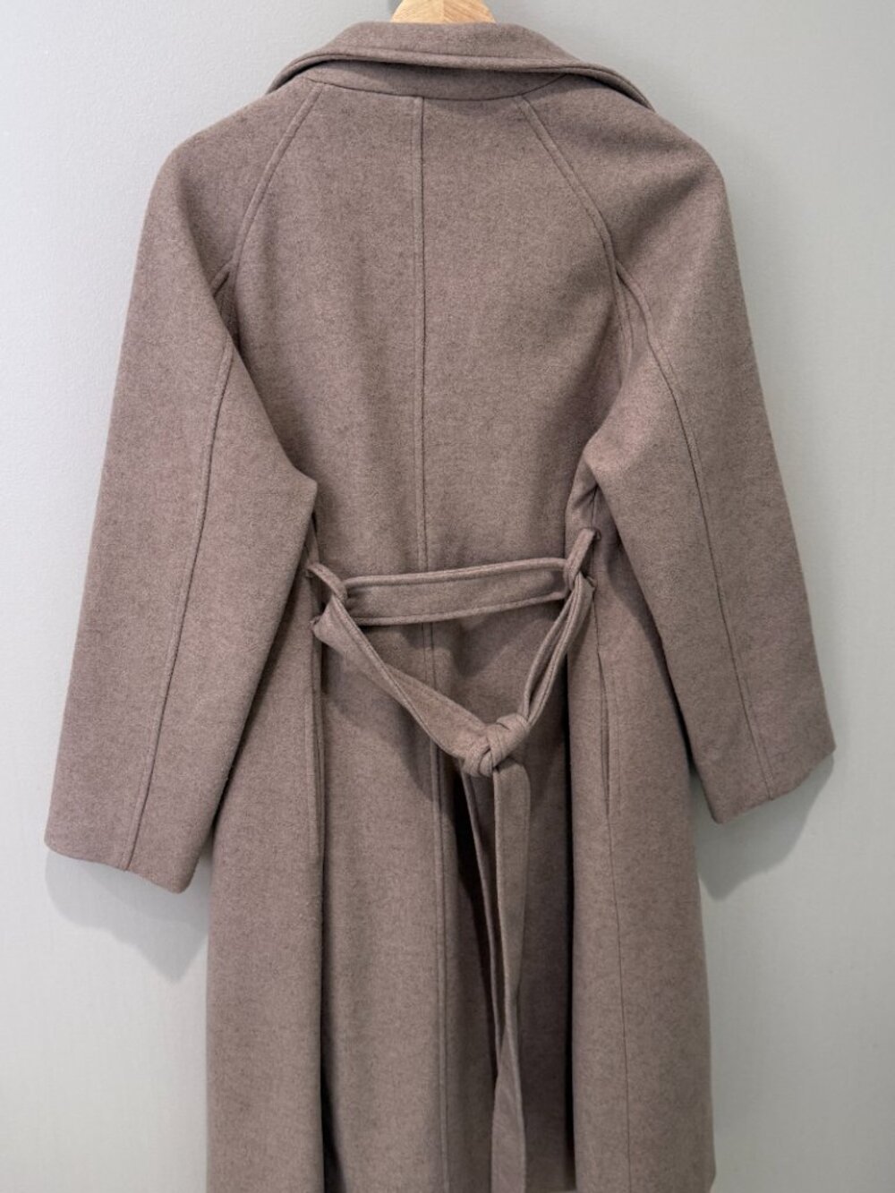 Commense Oversized Brushed Belted Long Overcoat - Picture 3 of 4